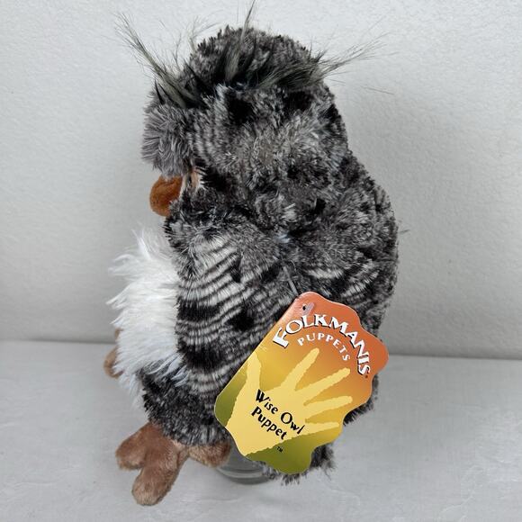 Folkmanis Wise Owl Hand Puppet - Picture 2 of 5